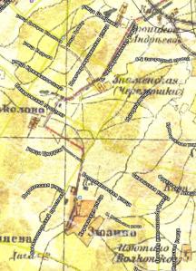 карта 1900-го года с наложенными нынешними улицами